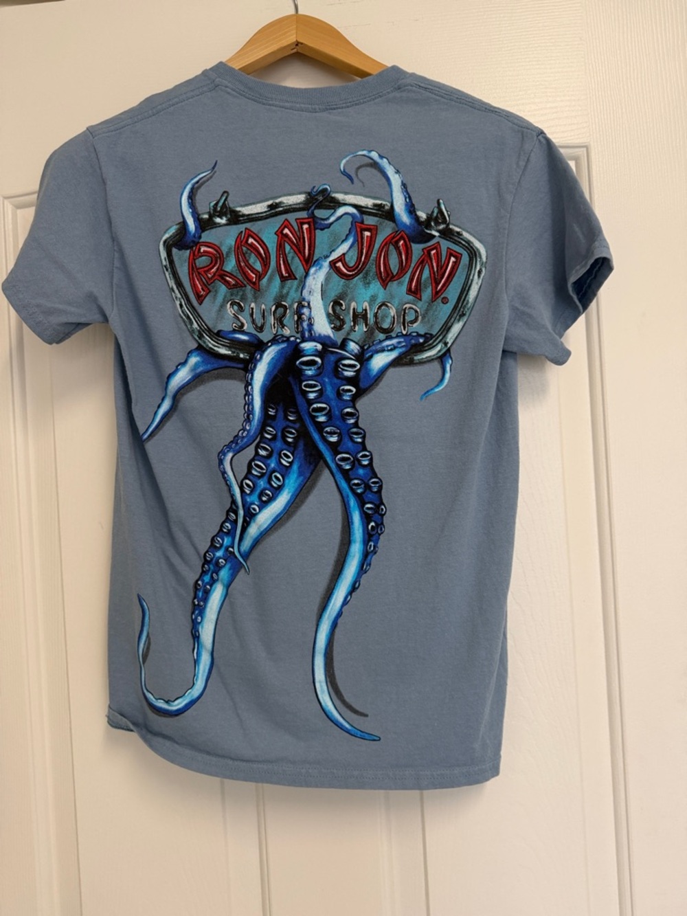 Ron Jon Light Blue Octopus Back Graphic Tee